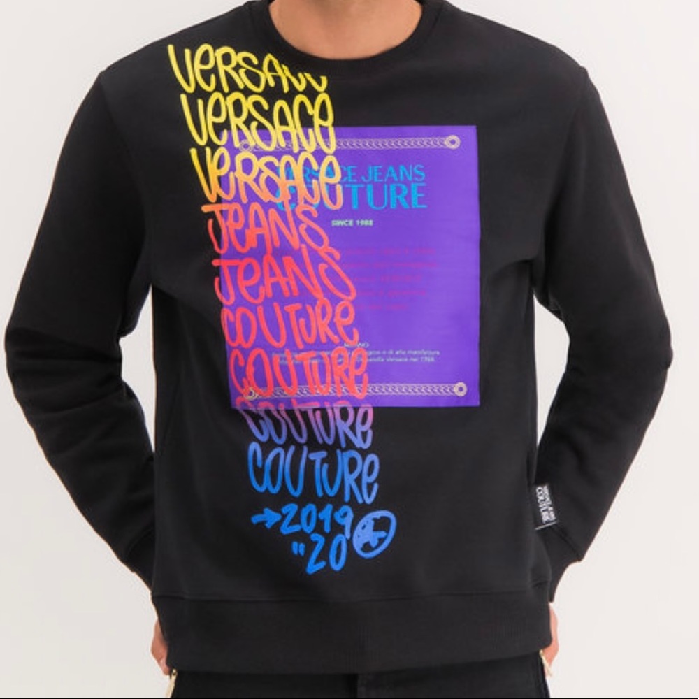 Versace Jeans Couture graffiti print sweatshirt